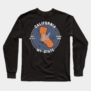 California My State Patriot State Tourist Gift Long Sleeve T-Shirt